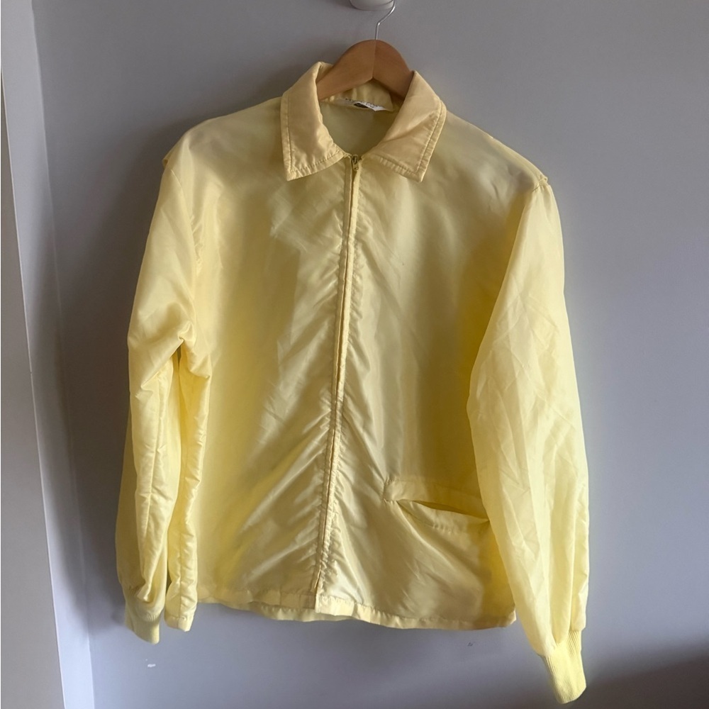 Vintage Duckster Sportswear Yellow Zip Jacket Retro Lightweight Coat Medium